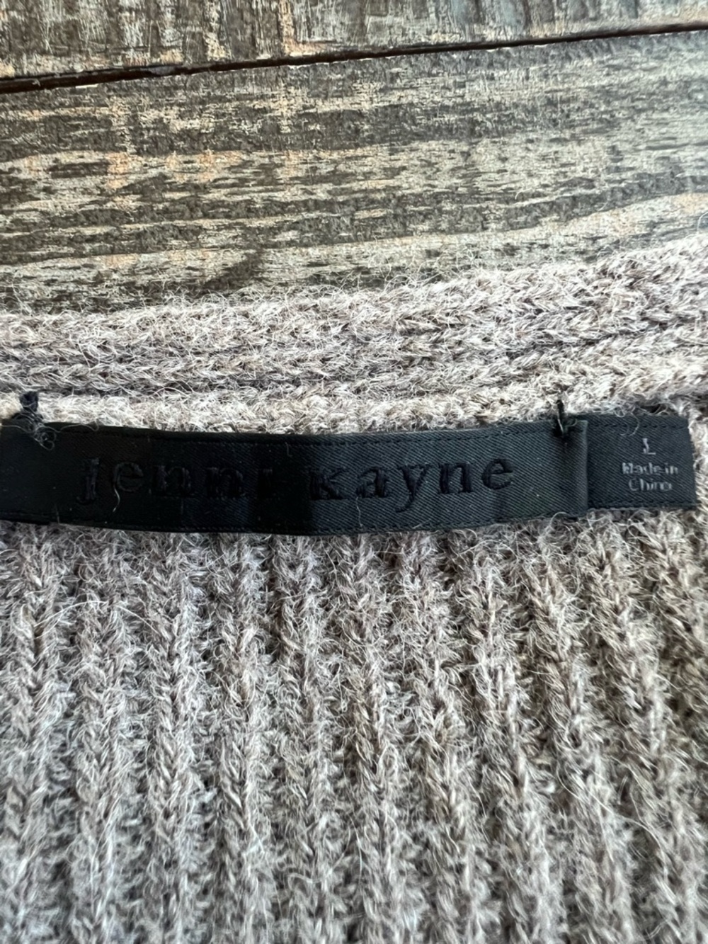 Jenni Kayne Women’s V-Neck Ribbed Sweater in Light Taupe - Picture 11 of 12